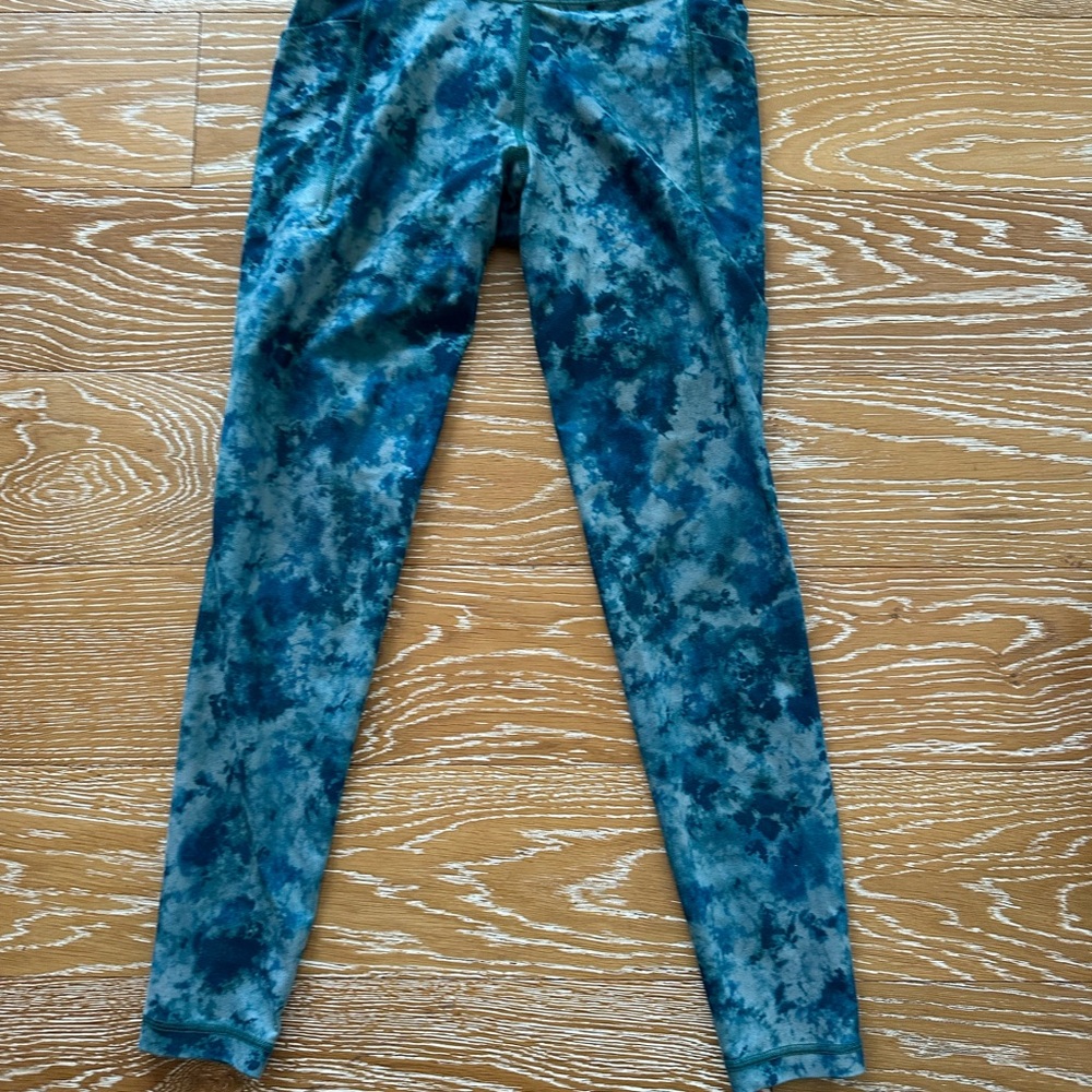 Athleta Women's Size XXS Blue Tie-Dye Leggings